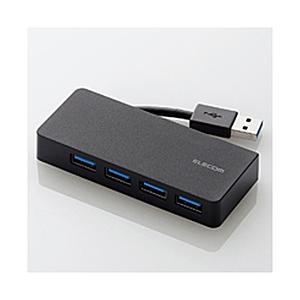 ELECOM(エレコム) 4ポートUSB3.0ハブ(バスパワー・ケーブル収納タイプ・ブラック)　U3H-K417BBK | ELECOM