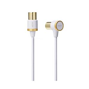 ELECOM(エレコム) 4K8K対応 5mアンテナケーブル[L型プラグ-ストレートプラグ]ホワイト DH-ATLS48K50WH | ELECOM