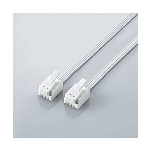 ELECOM(エレコム) スリムモジュラーケーブル （15m／4極6芯／爪折れ防止／ホワイト）　MJ-T15WH | ELECOM