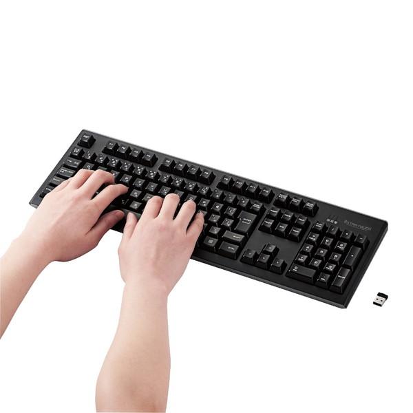 ELECOM(エレコム) ワイヤレスキーボード［2.4GHz USB・Win］ブラック　TK-FDM088TBK | ELECOM | 08