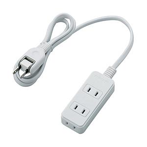 ELECOM(エレコム) 雷ガード付き電源タップ （2ピン式・3個口・1m）　T-KS02-2310WH ホワイト | ELECOM
