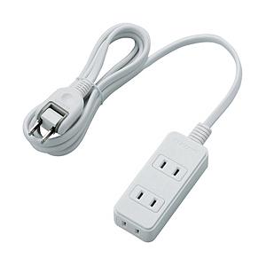 ELECOM(エレコム) 雷ガード付き電源タップ （2ピン式・3個口・2m）　T-KS02-2320WH ホワイト | ELECOM