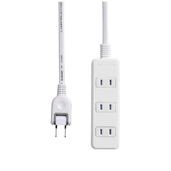 ELECOM(エレコム) ほこり防止シャッター付 雷ガードタップ （2ピン式・4個口・1m）　T-KST02-22410WH　ホワイト | ELECOM | 02