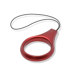 ELECOM(エレコム) スマホ用ストラップ フィンガーストラップ アルミライク レッド | ELECOM