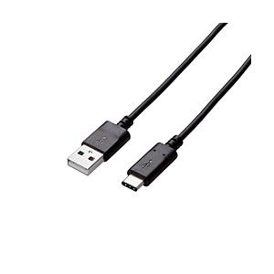 ELECOM(エレコム) 1.0m［USB-C ⇔ USB-A］2.0ケーブル 充電・転送 ［1m］ MPAXAC10NBK 【864】 | ELECOM