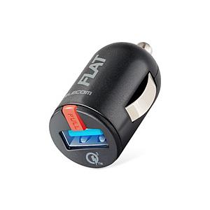 ELECOM(エレコム) シガーチャージャー/1USBポート/コンパクト/QuickCharge 3.0/ブラック MPA-CCUQ03BK | ELECOM