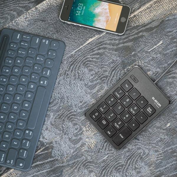 ELECOM(エレコム) TK-TCP018BK　有線テンキーボード [USB/薄型/パンタグラフ/ブラック] | ELECOM | 07