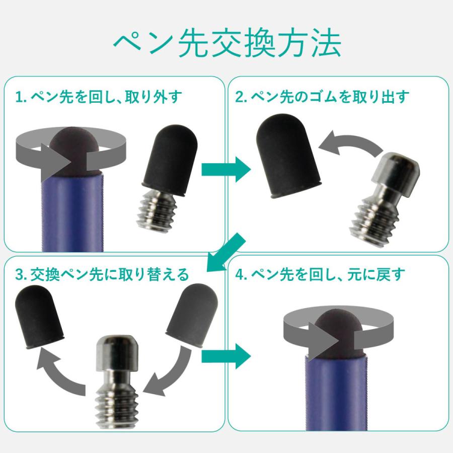 ELECOM(エレコム) スマートフォン用 スリムタッチペン  ネイビー P-TPSLIMNV | ELECOM | 07