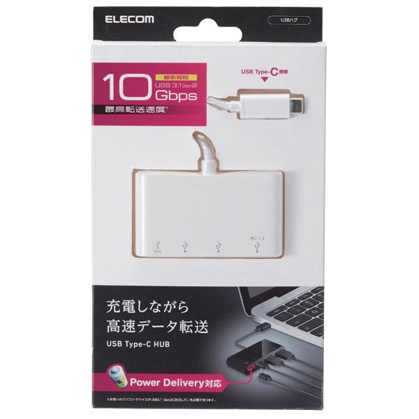 ELECOM(エレコム) U3HC-A424P10WH(ホワイト)　USB Type-Cコネクタ搭載USBハブ(PD対応) Gen2 [振込不可][代引不可] | ELECOM | 02