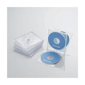 ELECOM(エレコム) CD/DVD/Blu-ray対応収納ケース（4枚収納×5セット・クリア）CCD-JSCNQ5CR | ELECOM