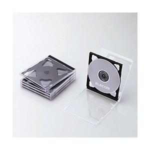 ELECOM(エレコム) CD／DVD／Blu-ray対応収納ケース　（2枚収納×5セット・ブラック）　CCD-JSCNW5BK 【864】 | ELECOM