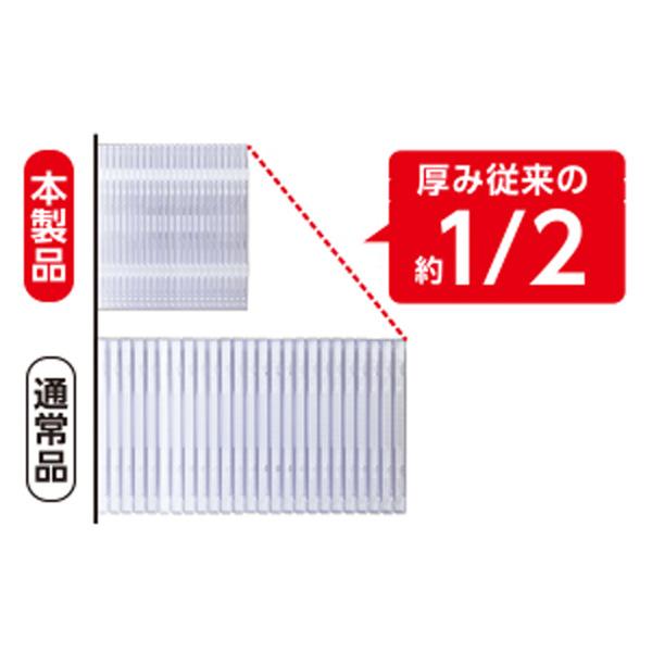 ELECOM(エレコム) CD／DVD／Blu-ray対応収納スリムケース　（2枚収納×50セット・クリア）　CCD-JSCSW50CR | ELECOM | 03