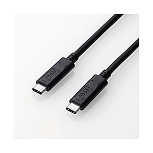 ELECOM(エレコム) 1.0m［USB-C ⇔ USB-C］3.1ケーブル 充電・転送  USB PD対応 3A　ブラック　USB3-CCP10NBK [振込不可] | ELECOM