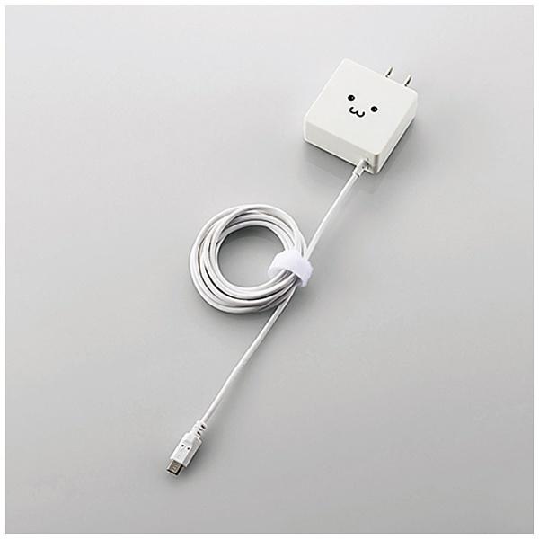ELECOM(エレコム) スマートフォン対応［USB microB］　AC充電器 （1.5m・ホワイトフェイス）　MPA-ACMBC154WF 【864】 [振込不可] | ELECOM | 01