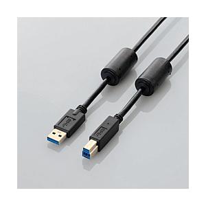 ELECOM(エレコム) USB3-BF10BK　フェライトコア付きUSB3.0ケーブル [USB3.0(Standard-A) ‐ USB3.0(Standard-B)] (1.0m/ブラック) [EU RoHS指令準拠]【864】 | ELECOM