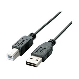 ELECOM(エレコム) U2C-DB15BK　USB2.0ケーブル 【A】⇔【B】（1.5m/両面挿しタイプ/ブラック） | ELECOM