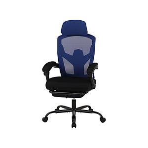 不二貿易 メッシュリクライニングチェア [W660ｘD665〜1245ｘH1125〜1220mm] スリープ2  ネイビー 37913 | 不二貿易