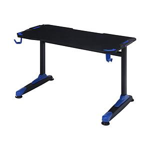 【送料無料】 不二貿易 ゲーミングデスク [W1200ｘD670ｘH770mm] XeNO(ゼノ) イージー01  ブルー C/D:38131 | 不二貿易