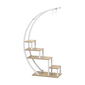 不二貿易 ディスプレイラック アーチ型KD WH  ホワイト 63754 | 不二貿易