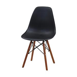 不二貿易 イームズチェア BK BR脚(1脚)  ブラック | 不二貿易