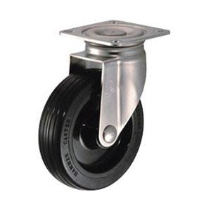 ハンマーキャスターセールス オールステンレス　S型自在　ゴム車150mm　320SRU150BAR01