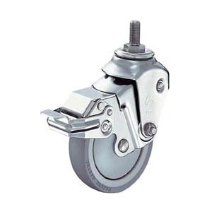 ハンマーキャスターセールス クッションねじ式自在SP付ウレタン車M12XP1.75線径2.3mm　935BEABLB100M1223BAR01