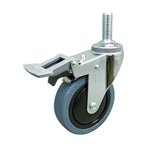 ハンマーキャスターセールス ハンマー　ＥＡシリーズ　ねじ込み　トータルロック　ゴムＢ車　７５ｍｍ   915EA-FR75-BAR01 | 