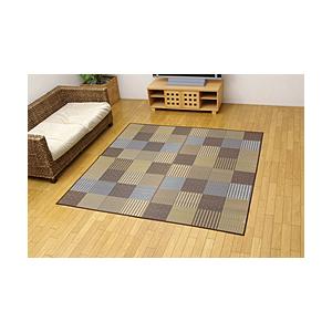 イケヒコ い草ラグ　京刺子BR 約191×191cm  ブラウン | イケヒコ