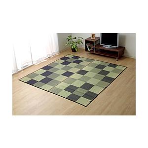 イケヒコ い草ラグカーペット 『ブロック2』 グレー | イケヒコ