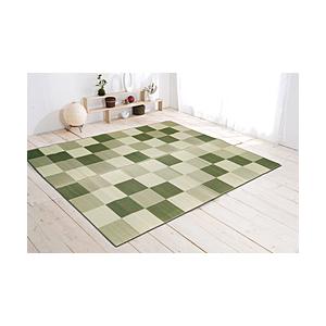 イケヒコ ラグ い草　Fブロック　191×250cm  グリーン | イケヒコ