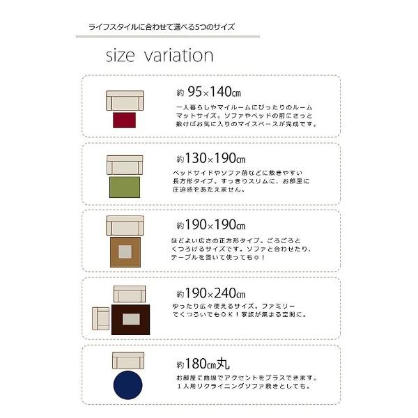 イケヒコ ラグ シャンゼリゼ 平織(190×190cm/ブラウン) | イケヒコ | 05