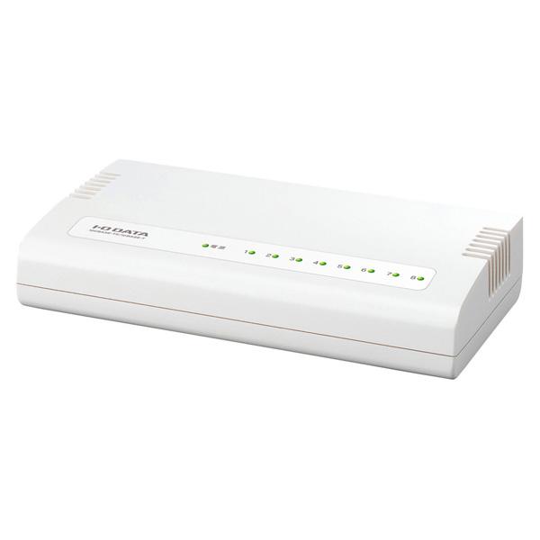 IO DATA(アイオーデータ) ETX-ESH08WC　100BASE-TX/10BASE-Te対応 8ポート レイヤー2スイッチングハブ [ホワイト] | I-O DATA | 01