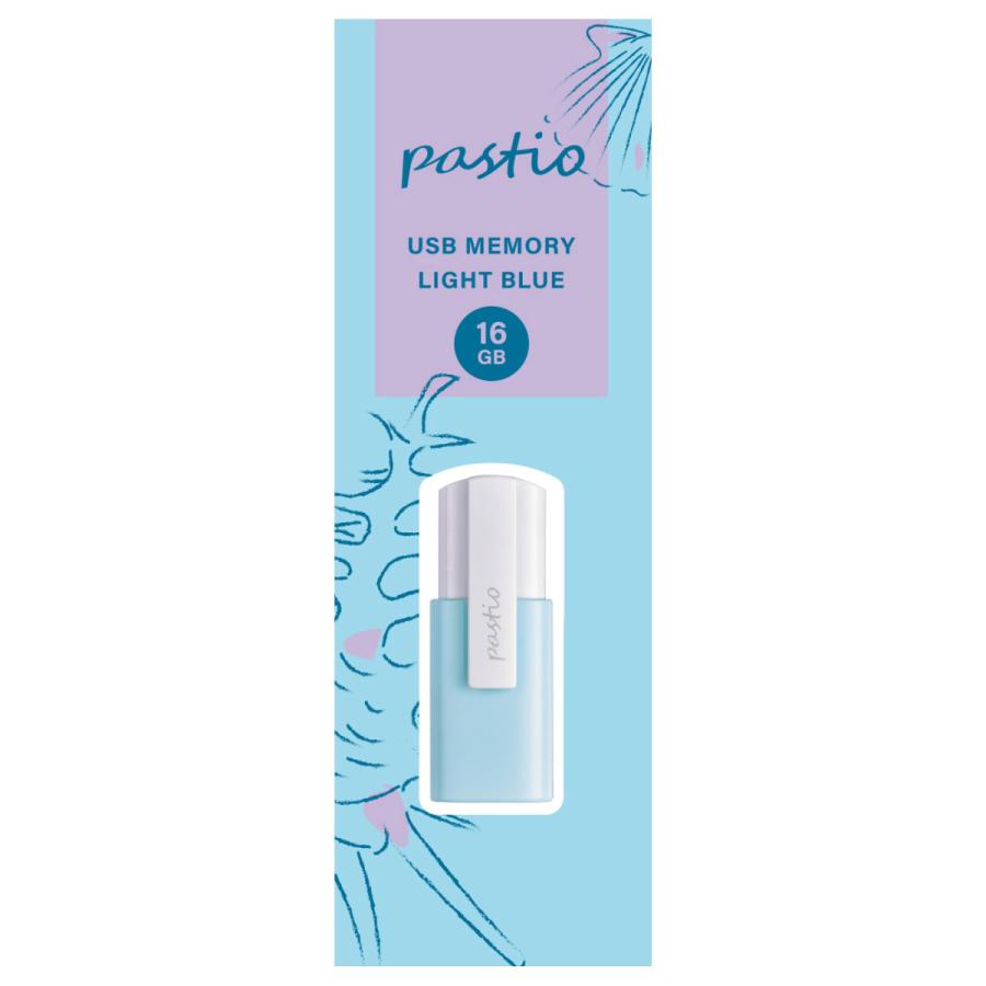 IO DATA(アイオーデータ) USBメモリ pastio ライトブルー U3-CLP16G/B ［16GB /USB3.2 /USB TypeA /ノック式］ | I-O DATA | 03