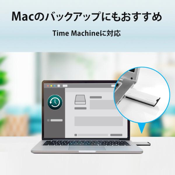 IO DATA(アイオーデータ) SSPS-US1W 外付けSSD USB-A接続 (Chrome/Mac 