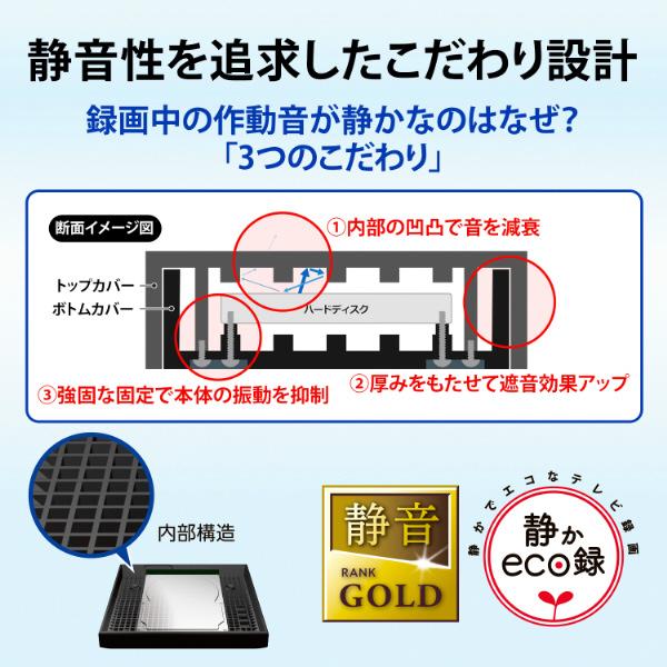 IO DATA(アイオーデータ) HDPZ-UT4KDB 外付けHDD USB-A接続 テレビ録画用 電源レス「トロッカ」(Windows11対応)  ［4TB /据え置き型］｜y-sofmap｜08