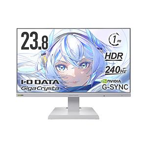 LCD-GD242UDW ゲーミングモニター GigaCrysta10周年記念モデル(5年保証) ヒーラーホワイト ［23.8型 /フルHD(1920×1080) /ワイド /240Hz］ | I-O DATA