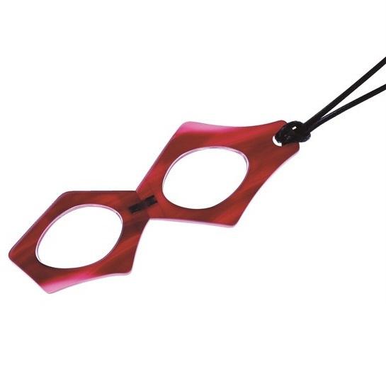 パール ペンダント型ルーペ 折りたたみ（メガネ型/レッド）PR-806 PR-806 レッド | Pearl | 01
