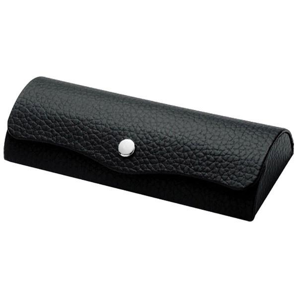 パール セミハード メガネケース（本革 ブラック）HFD-12 BL | Pearl | 01