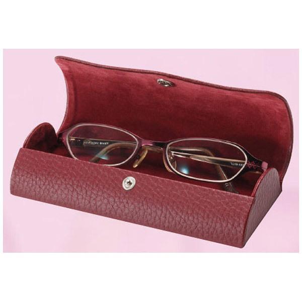 パール セミハード メガネケース（本革 ワイン）HFD-12 WI | Pearl | 03