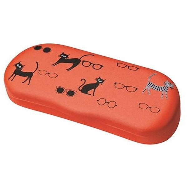 パール ハード メガネケース（ネコとめがね/オレンジ）SO-72 OR | Pearl | 01