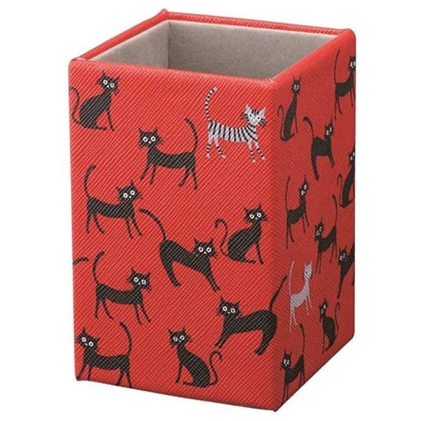 パール ねこ柄（小柄） メガネスタンド（レッド）RE | Pearl | 01