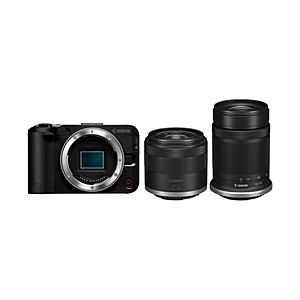 Canon(キヤノン) EOS R50 V ダブルズームキット ミラーレス一眼カメラ  ブラック  ［ズームレンズ+ズームレンズ］ [振込不可][代引不可] | キヤノン