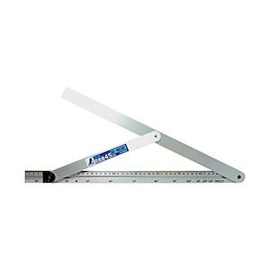 シンワ測定 アルミ自由金 45cm 筋交・角度目盛付 62661 | 
