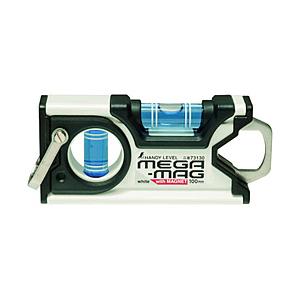 シンワ測定 ハンディレベル MEGA−MAG100mm白マグネット付 73130 | 