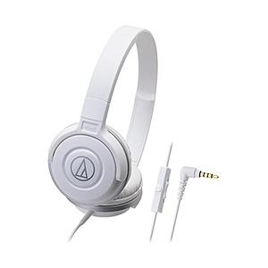 audio-technica(オーディオテクニカ) ATH-S100iS WH(ホワイト)【リモコン・マイク対応】【本体200g以下】 密閉型ヘッドホン | オーディオテクニカ