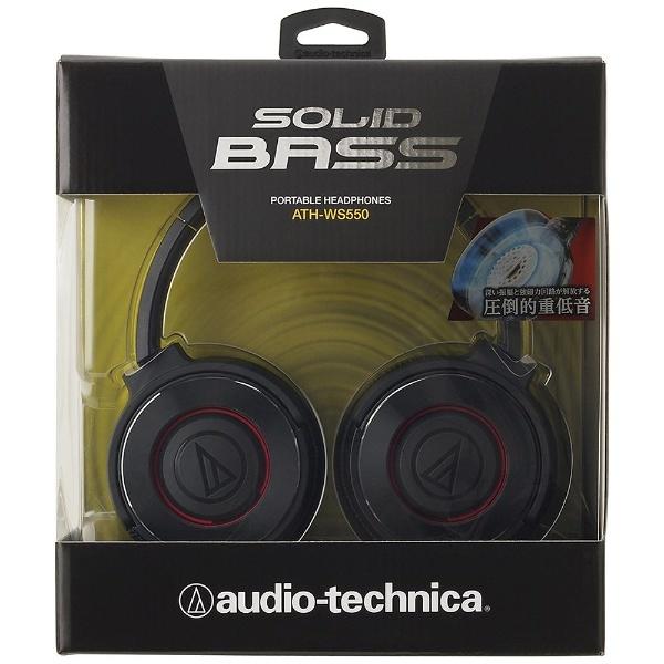 audio-technica(オーディオテクニカ) SOLID BASS(ブラックレッド)ATH-WS550 BRD【重低音モデル】 密閉型ヘッドホン 【864】 | オーディオテクニカ | 01
