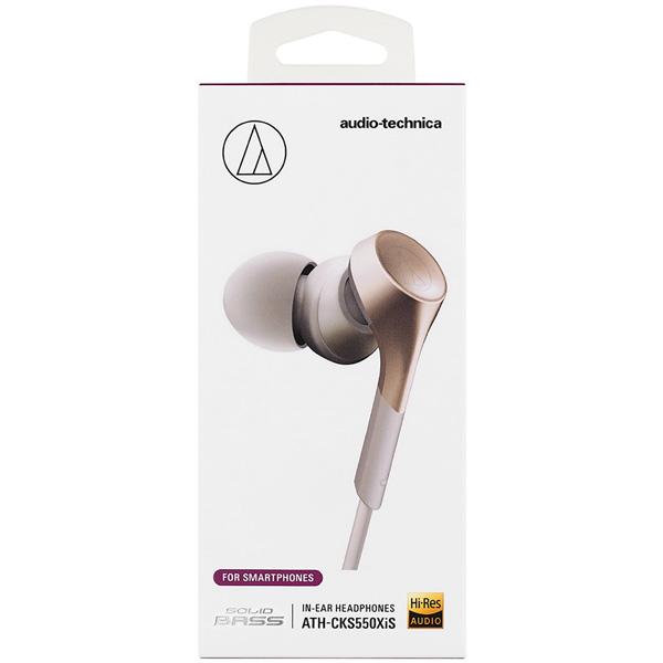 audio-technica(オーディオテクニカ) SOLID BASS ATH-CKS550XiS CG シャンパンゴールド【リモコン・マイク対応】【重低音モデル】 カナル型イヤホン 【864】 | オーディオテクニカ | 02