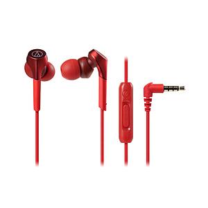 audio-technica(オーディオテクニカ) SOLID BASS ATH-CKS550XiS RD レッド【リモコン・マイク対応】【重低音モデル】 カナル型イヤホン 【864】 | オーディオテクニカ