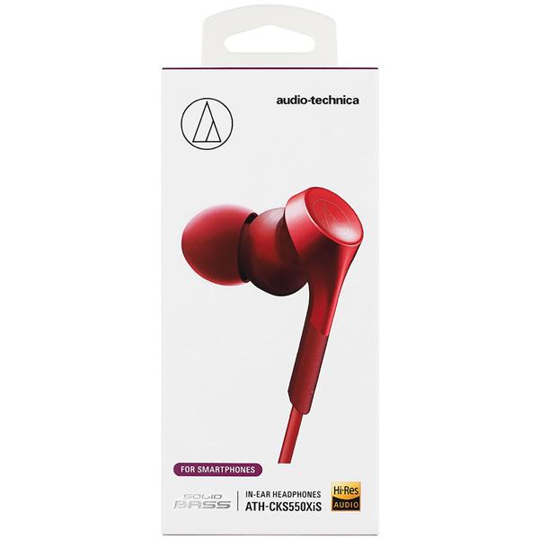 audio-technica(オーディオテクニカ) SOLID BASS ATH-CKS550XiS RD レッド【リモコン・マイク対応】【重低音モデル】 カナル型イヤホン 【864】 | オーディオテクニカ | 02