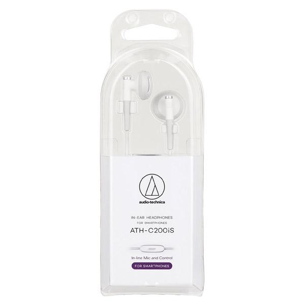 audio-technica(オーディオテクニカ) ATH-C200iS WH ホワイト【リモコン・マイク対応】 インナーイヤー型イヤホン [振込不可] | オーディオテクニカ | 02